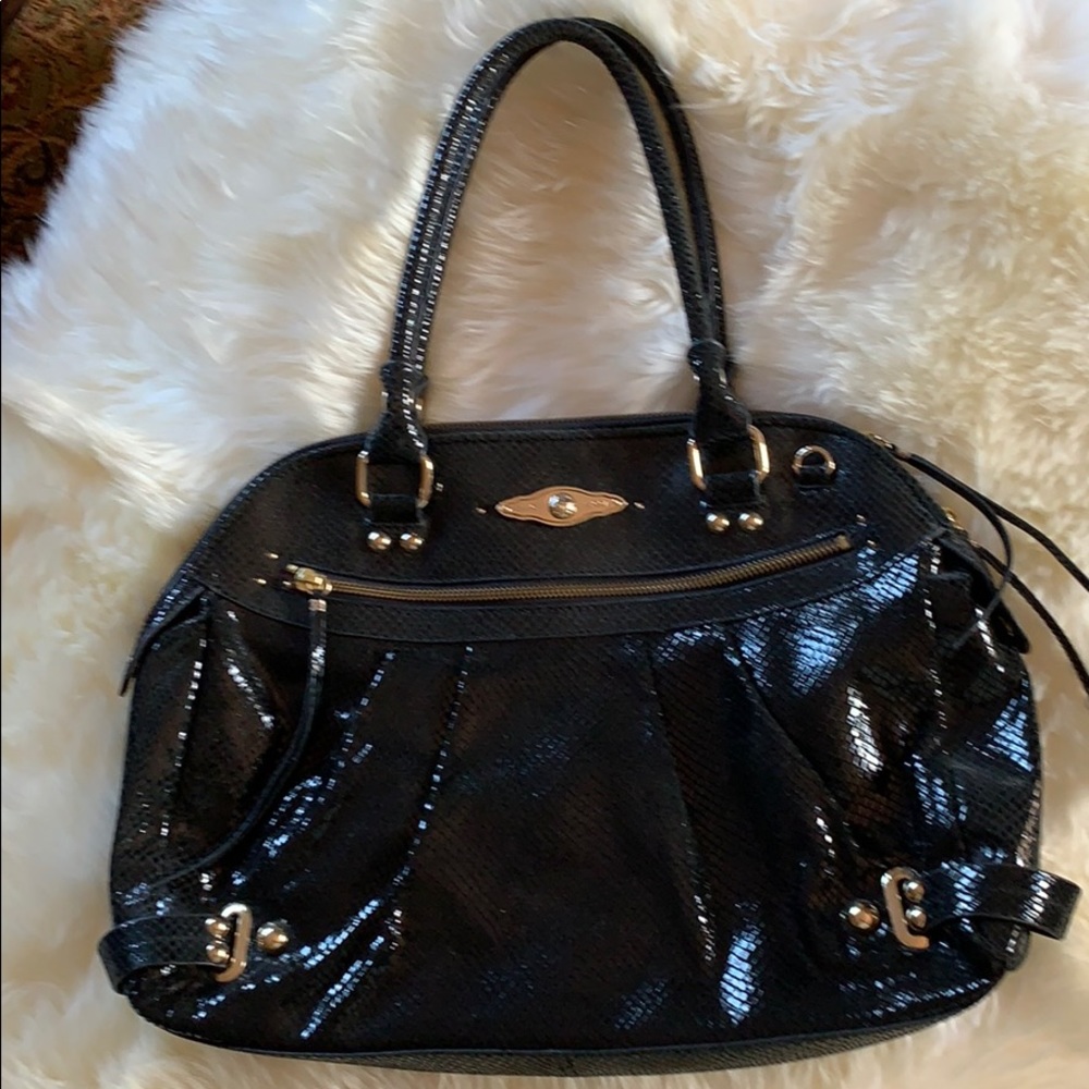 Black Leather Elliot Luca Purse Shoulder Bag